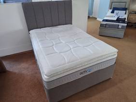 Sleepeezee Double Size - CLEARANCE - Ex-Showroom - Joshua Grey Daisy Headboard and ActivFlex Advance Divan Bed7