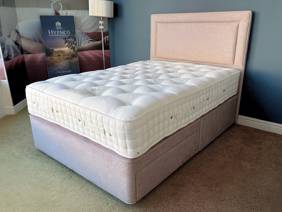 Hypnos Double Size - CLEARANCE - Ex-Showroom - Misty Moonstone Isobella Headboard And Eden Project Wild Cornwall Divan Bed2