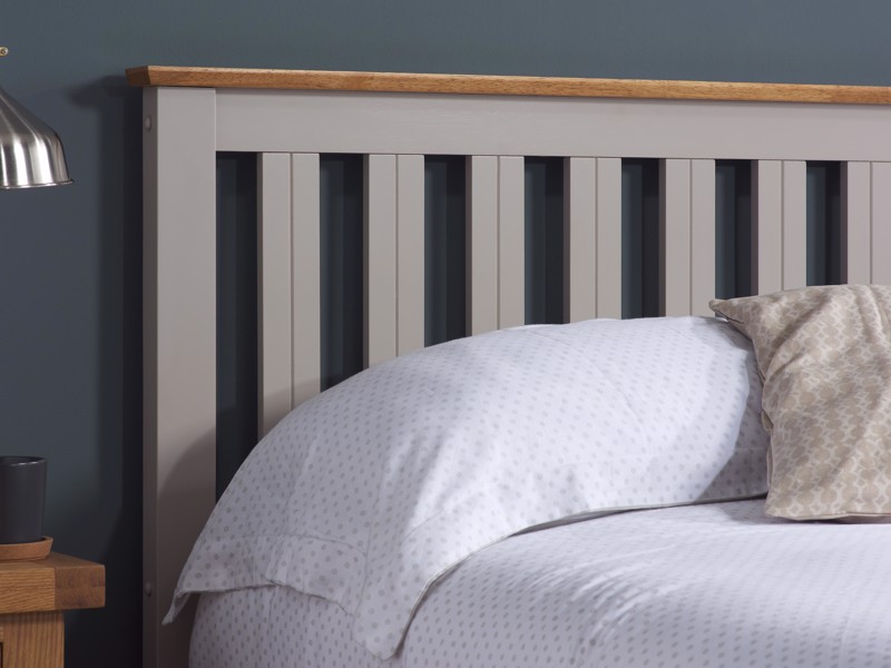 Land Of Beds Double Size - CLEARANCE STOCK - Rhodes Pearl Grey Ottoman Bed3