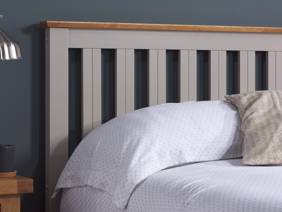 Land Of Beds Double Size - CLEARANCE STOCK - Rhodes Pearl Grey Ottoman Bed3