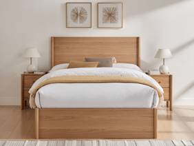 Land Of Beds Rosewood Oak Wooden Ottoman Bed3