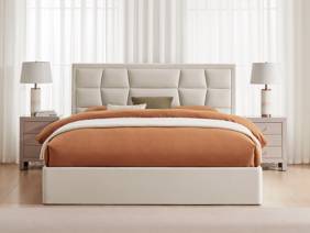 Land Of Beds Bloomhurst Natural Fabric Ottoman Bed3