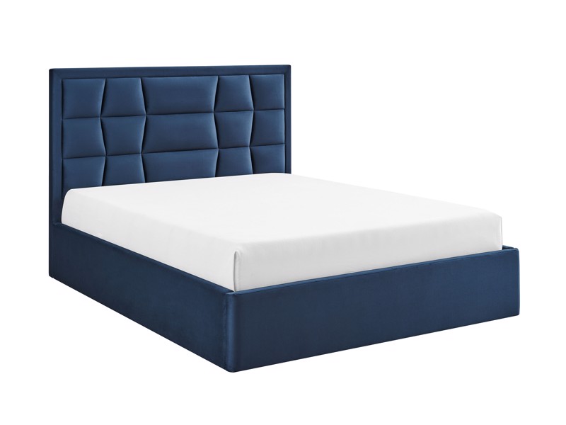 Land Of Beds Bloomhurst Navy Fabric Ottoman Bed4