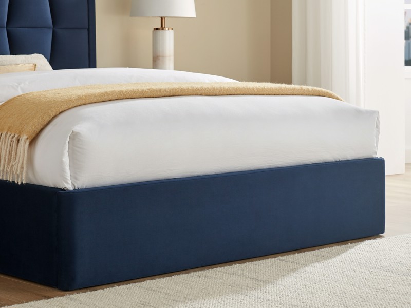 Land Of Beds Bloomhurst Navy Fabric Ottoman Bed6