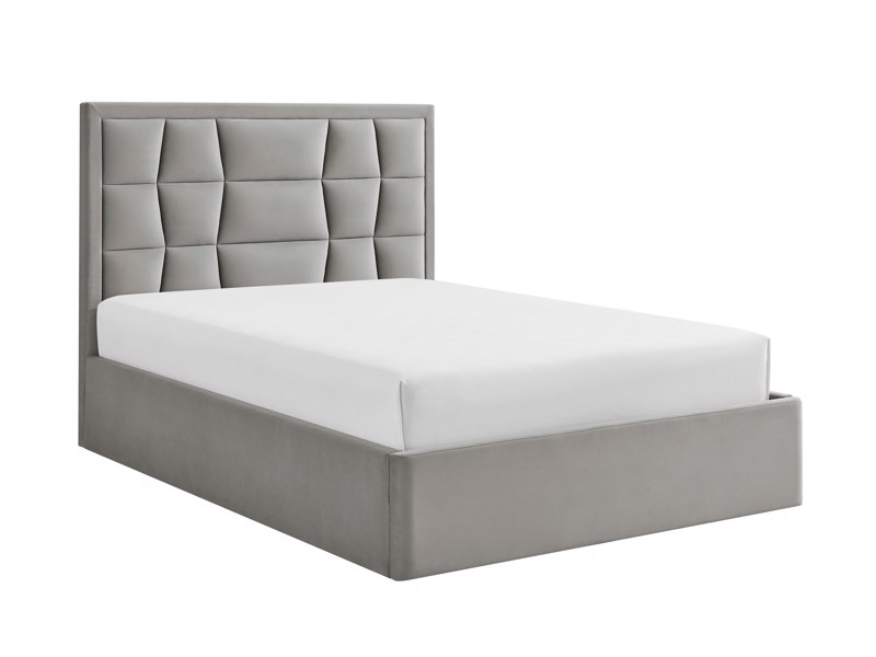 Land Of Beds Bloomhurst Silver Fabric Ottoman Bed4