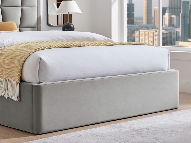Land Of Beds Bloomhurst Silver Fabric Ottoman Bed6