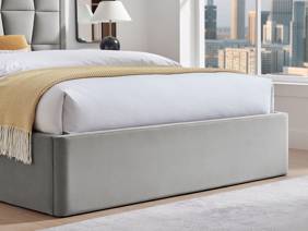 Land Of Beds Bloomhurst Silver Fabric Ottoman Bed6