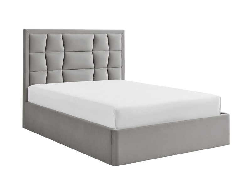 Land Of Beds Bloomhurst Silver Fabric Ottoman Bed4