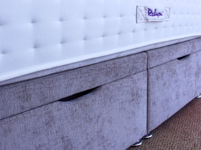 Relyon Double - CLEARANCE - Ex-Showroom - Quill Baronial Headboard and Appleton Dunlopillo Latex Divan Bed8