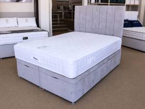 Relyon Double - CLEARANCE - Ex-Showroom - Quill Baronial Headboard and Appleton Dunlopillo Latex Divan Bed1