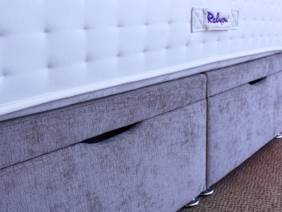Relyon Double - CLEARANCE - Ex-Showroom - Quill Baronial Headboard and Appleton Dunlopillo Latex Divan Bed8