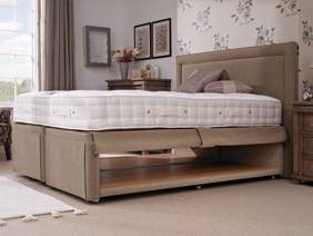 Hypnos Super King Size - CLEARANCE STOCK - Tweed Stone Hideaway Bed Base1