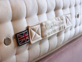 Vispring King Size - CLEARANCE - Ex-Showroom - Plush Pink Achilles Headboard and Tiara Superb Divan Bed6