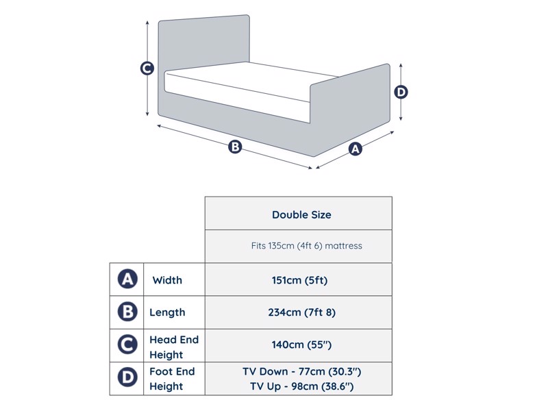 Land Of Beds Double - CLEARANCE - Ex-Showroom - Opulence Royal Hazel TV Bed10