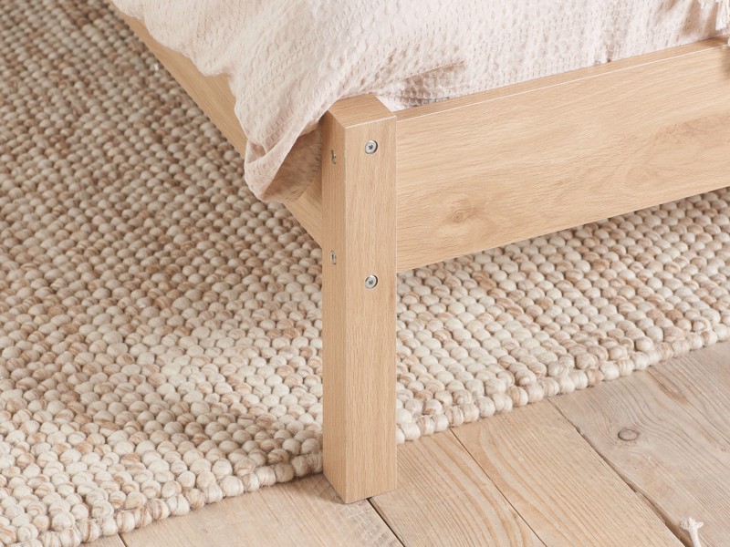 Land Of Beds King Size - CLEARANCE STOCK - Balance Mattress and Marsaille Oak Wooden Bed Frame4