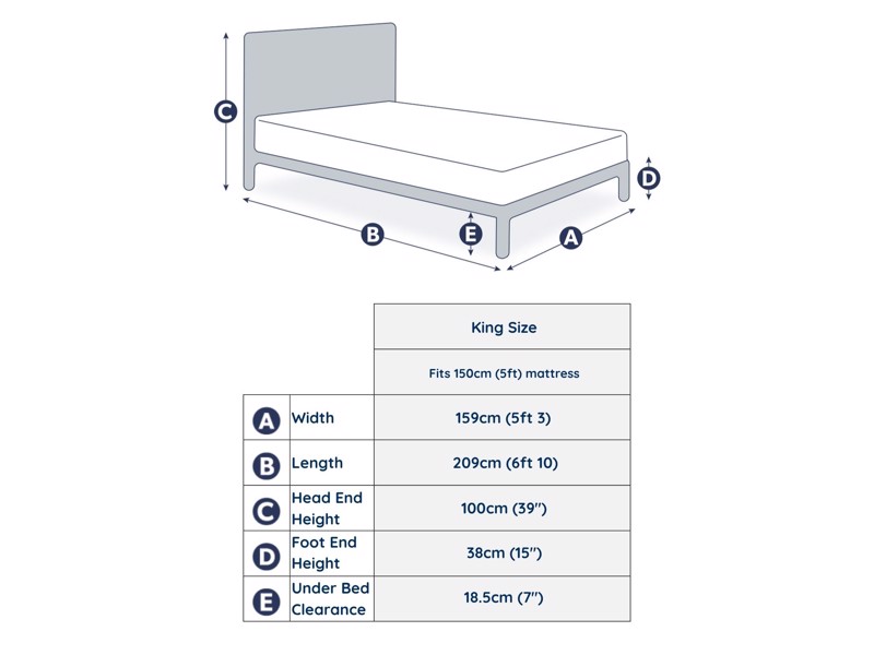 Land Of Beds King Size - CLEARANCE STOCK - Balance Mattress and Marsaille Oak Wooden Bed Frame9