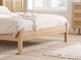 Land Of Beds King Size - CLEARANCE STOCK - Balance Mattress and Marsaille Oak Wooden Bed Frame3