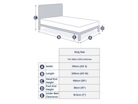 Land Of Beds King Size - CLEARANCE STOCK - Balance Mattress and Marsaille Oak Wooden Bed Frame9