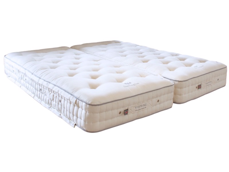 Vispring Super King Size Zip & Link - CLEARANCE - Ex-Showroom - Soft & Medium Dual Tension Dartington Mattress1