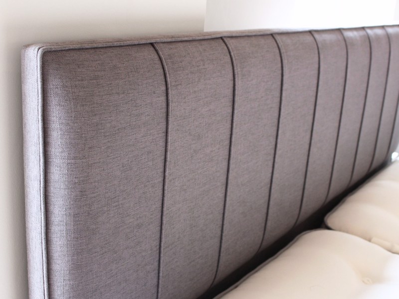 Vispring Super King Size Zip and Link - CLEARANCE - Ex-Showroom - Grey Hera Headboard and Dartington Divan Bed4