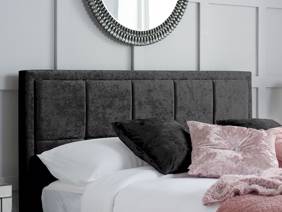 Land Of Beds Small Double Size - CLEARANCE STOCK - Heaven Mattress and Quartet Black Fabric Ottoman Bed5