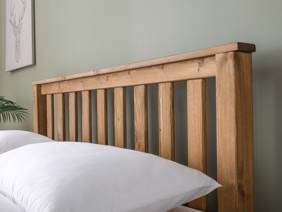 Land Of Beds Single Size - CLEARANCE STOCK - Light Oak Thornby Low Foot End Wooden Bed Frame2