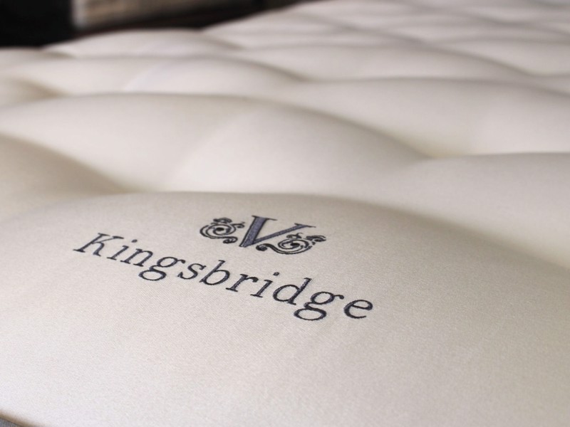 Vispring King Size - CLEARANCE - Ex-Showroom - Plush Teal Achilles Headboard and Kingsbridge Divan Bed10