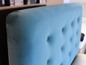 Vispring King Size - CLEARANCE - Ex-Showroom - Plush Teal Achilles Headboard and Kingsbridge Divan Bed4