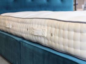 Vispring King Size - CLEARANCE - Ex-Showroom - Plush Teal Achilles Headboard and Kingsbridge Divan Bed5