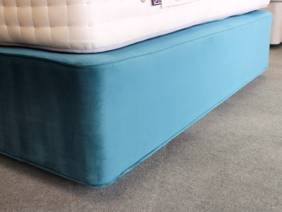 Vispring King Size - CLEARANCE - Ex-Showroom - Plush Teal Achilles Headboard and Kingsbridge Divan Bed8