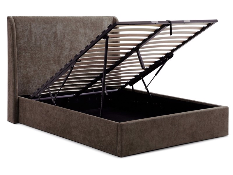 Land Of Beds Eden Mocha Fabric Ottoman Bed5