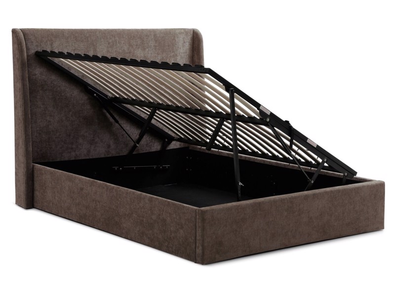 Land Of Beds Eden Mocha Fabric Ottoman Bed8