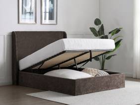 Land Of Beds Eden Mocha Fabric Ottoman Bed3