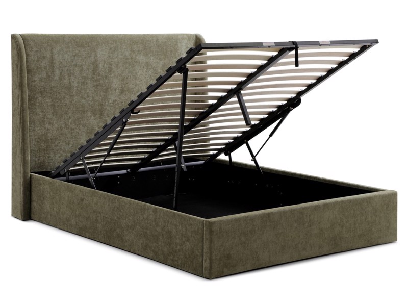 Land Of Beds Eden Olive Fabric Ottoman Bed5