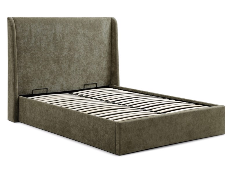 Land Of Beds Eden Olive Fabric Ottoman Bed6
