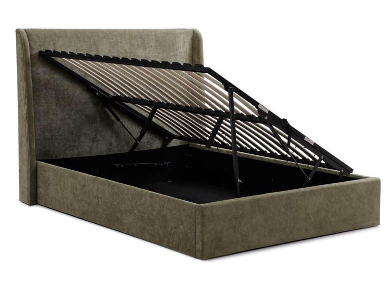 Land Of Beds Eden Olive Fabric Ottoman Bed8