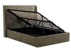 Land Of Beds Eden Olive Fabric Ottoman Bed8