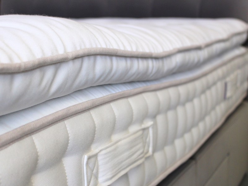 Harrison Spinks Double Size - CLEARANCE STOCK - Ex-Showroom - Seven Grey New York Headboard and Crystal Deluxe 9500 Divan Bed2