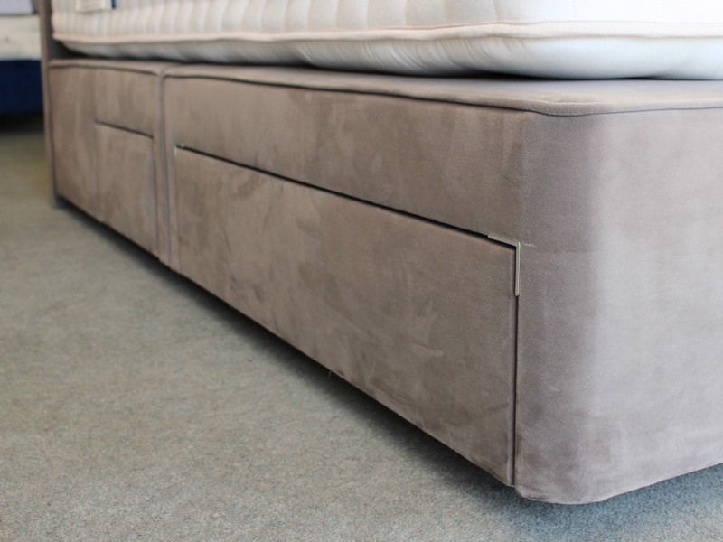 Harrison Spinks Double Size - CLEARANCE STOCK - Ex-Showroom - Seven Grey New York Headboard and Crystal Deluxe 9500 Divan Bed4