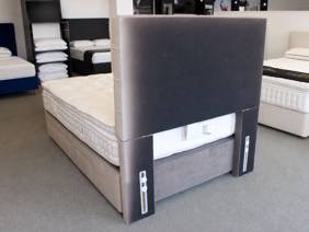 Harrison Spinks Double Size - CLEARANCE STOCK - Ex-Showroom - Seven Grey New York Headboard and Crystal Deluxe 9500 Divan Bed7