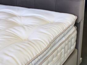 Harrison Spinks Double Size - CLEARANCE STOCK - Ex-Showroom - Seven Grey New York Headboard and Crystal Deluxe 9500 Divan Bed9