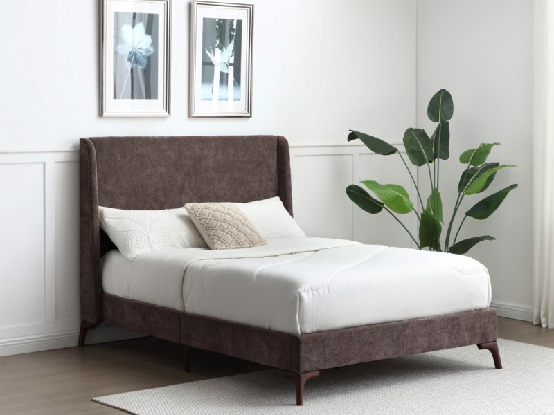 Land Of Beds Eden Mocha Fabric Bed Frame1
