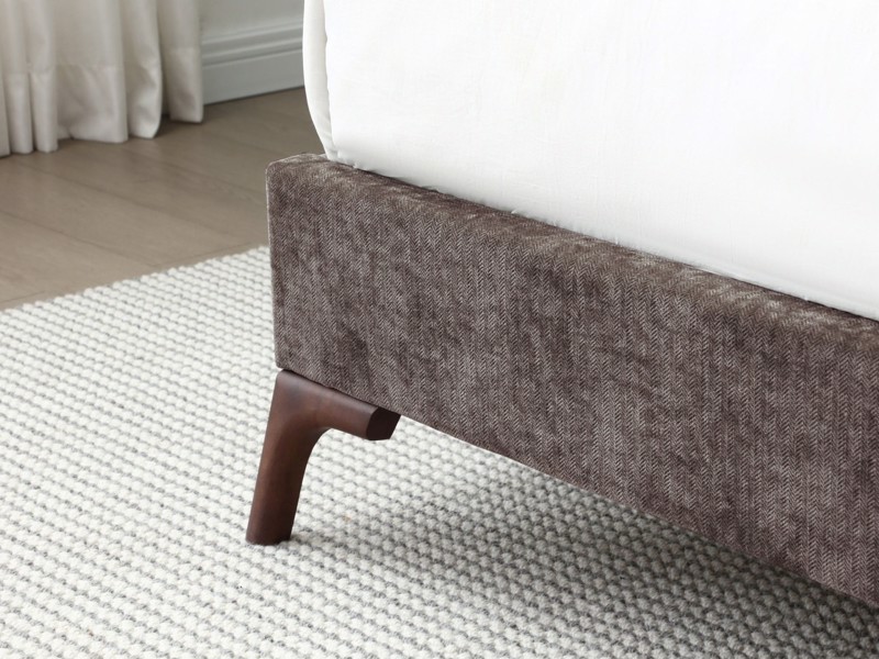 Land Of Beds Eden Mocha Fabric Bed Frame5