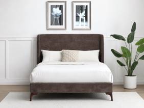 Land Of Beds Eden Mocha Fabric Bed Frame2