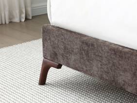Land Of Beds Eden Mocha Fabric Bed Frame5