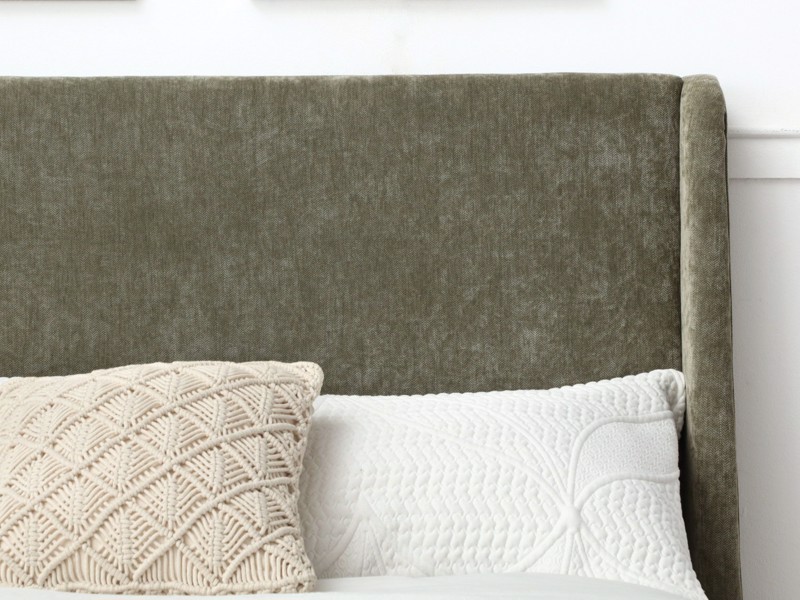 Land Of Beds Eden Olive Fabric Bed Frame3