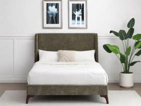 Land Of Beds Eden Olive Fabric Bed Frame2