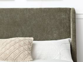 Land Of Beds Eden Olive Fabric Bed Frame3