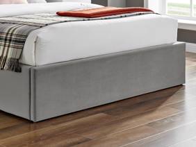 Land Of Beds King Size - CLEARANCE STOCK - Brimsley Silver Grey Fabric Ottoman Bed4