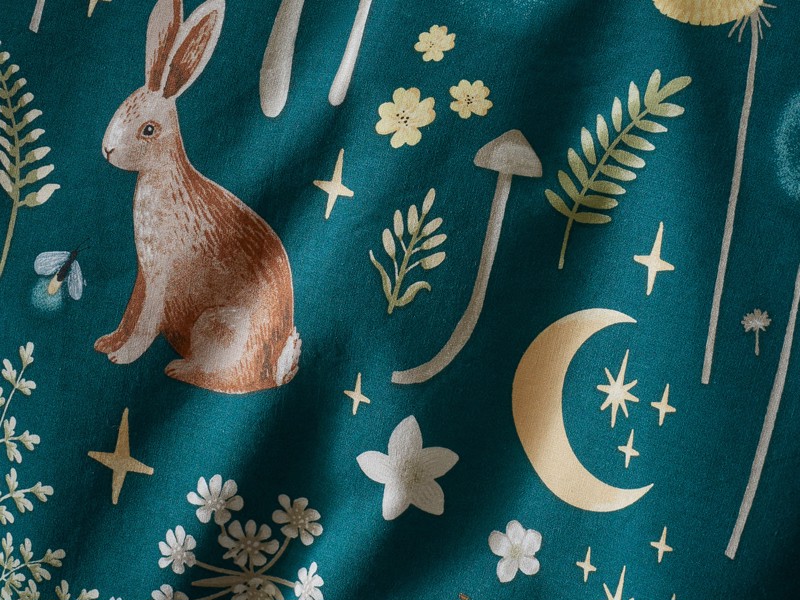 Catherine Lansfield Enchanted Twilight Forest Green Duvet Cover Set2